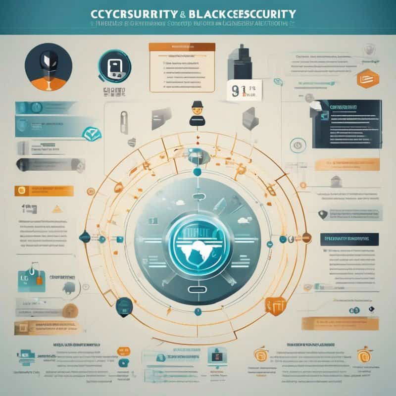 Infographic on cybersecurity measures to prevent blacklisting, including strong passwords and two-factor authentication.